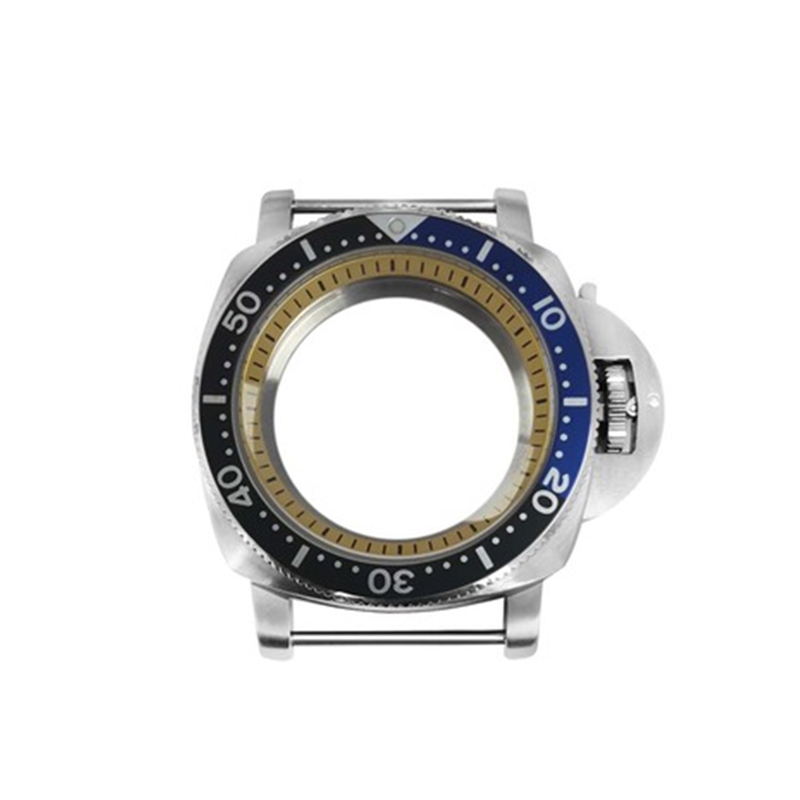 For NH35/NH36/4R/7S Stainless Steel Case Bezel Yellow Inner Ring Watch Case Kit