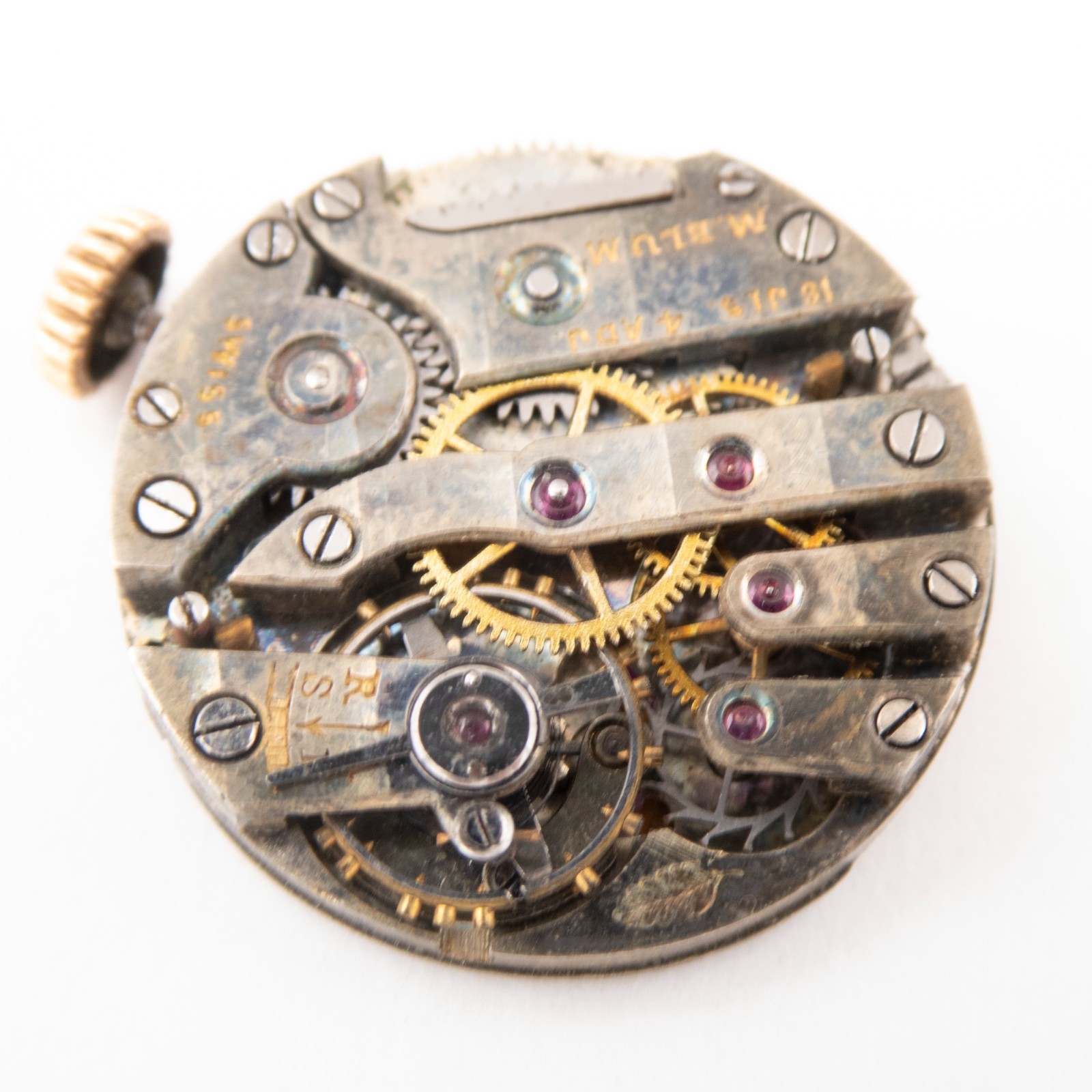 Vintage M. Blum 20.9 x 4.8 mm 16-Jewel Wristwatch Movement