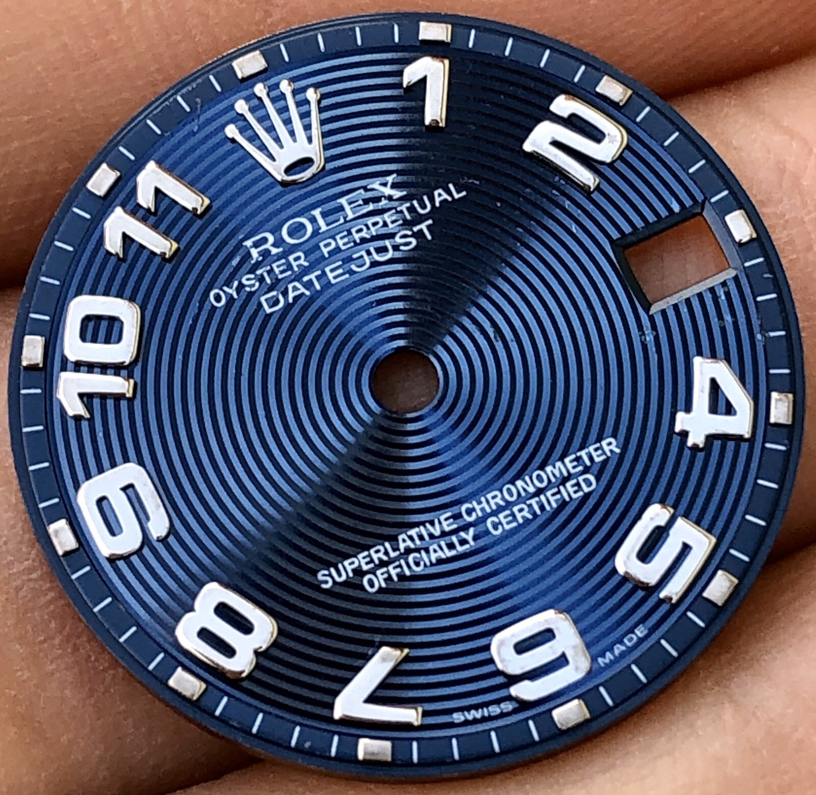 Rolex DateJust Blue Arabic Concentric Will fit Mid Side 31mm case Authentic