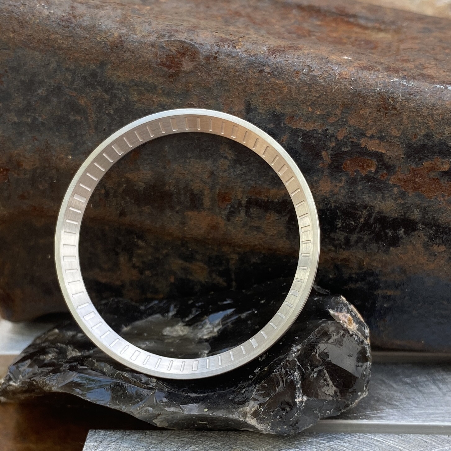 Brushed with Markers Stainless Steel Chapter Ring for Seiko SRP SRP777 Turtles