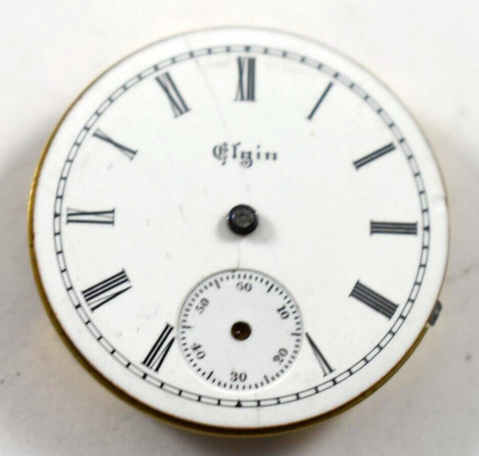 Vintage Elgin Grade 113 0s 11J Hunting Pocket Watch Movement lot.fj