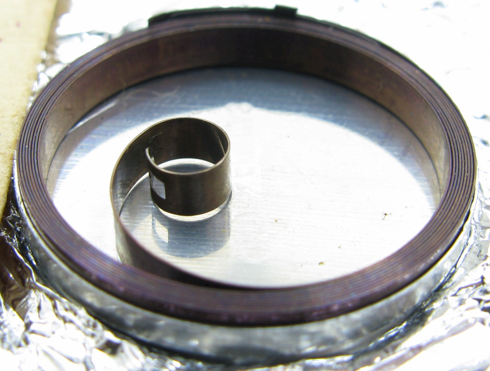 Illinois 16s 47309 60 hours T end Watch part: Mainspring x1 brown alloy