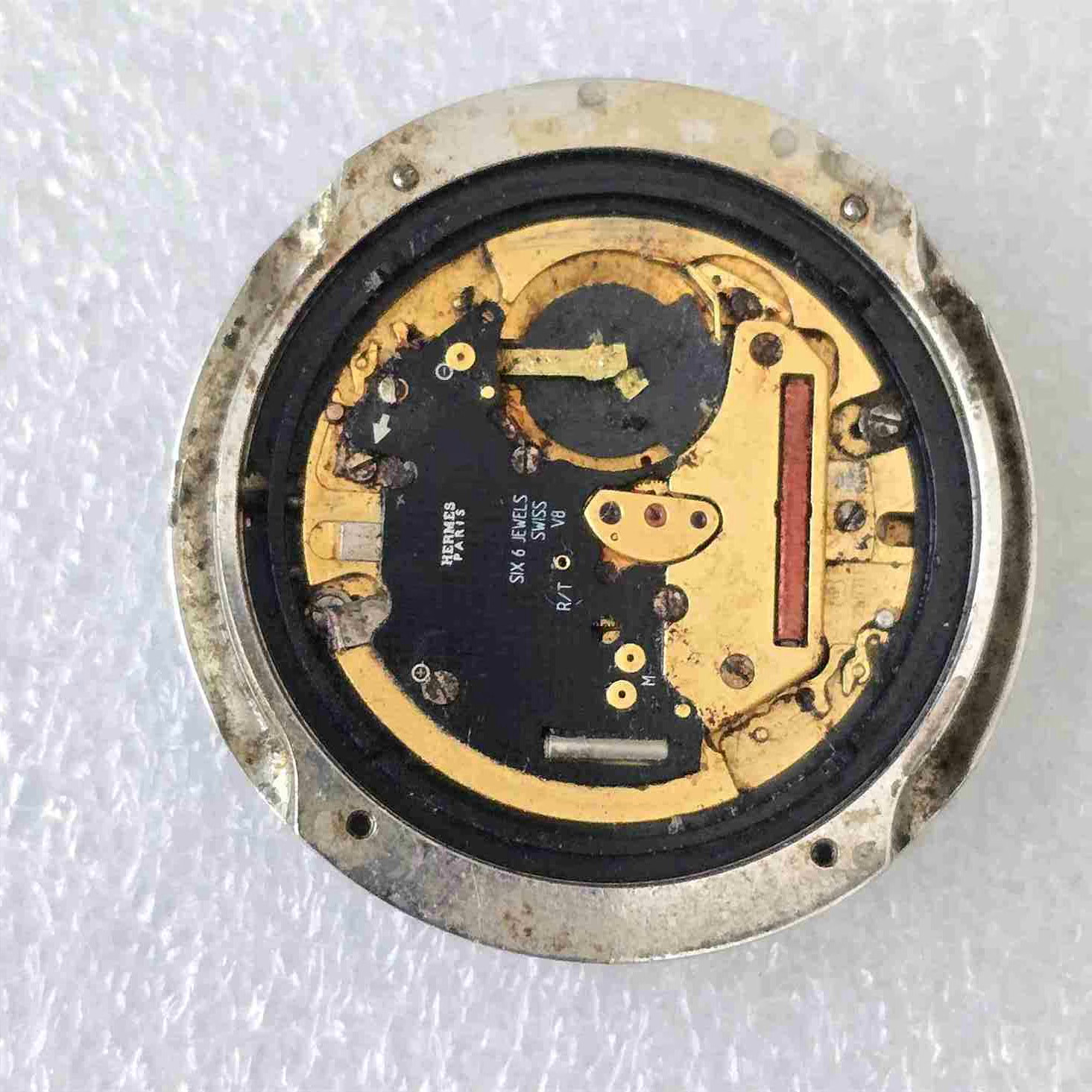 HERMES BARENIA RONDO Steel Wristwatch. Ref: BR1.710. For Parts