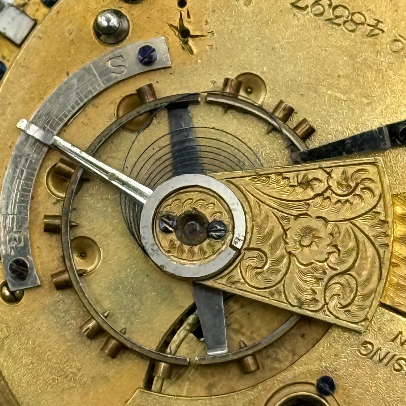 Kendal & Dent London Pocket Watch Movement – English Lever – Parts Repair 44.3mm