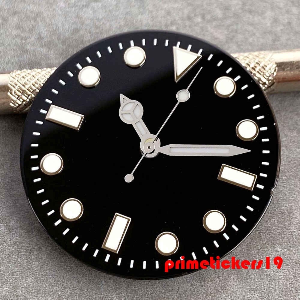 29mm Black Watch Dial Hands Set Fit NH35 ETA2824 PT5000 Miyota82 Wristwatch Part