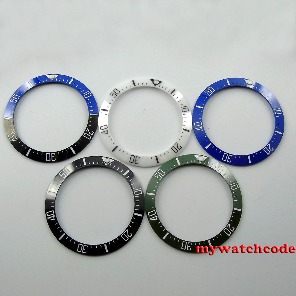 high-quality 39.7mm black blue green ceramic bezel insert made for 44mm watch