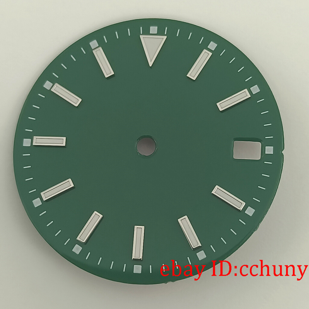 28.5mm black green blue luminous sterile Watch Dial Fit NH35 NH35A movement