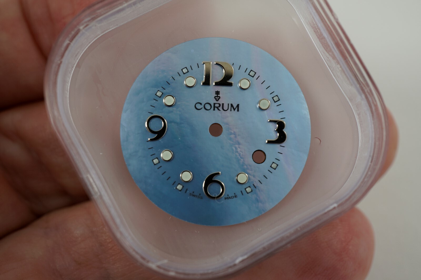 CORUM LADIES BUBBLE LIGHT BLUE MOTHER OF PEARL DIAL ONLY NEW OLD STOCK C. 2000’S