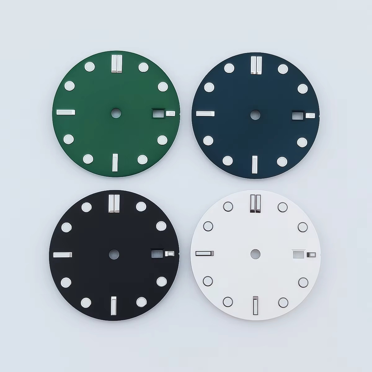 32Mm Black Blue Green White Sterile Watch Dial Luminous Fit NH34 NH35 Movement F