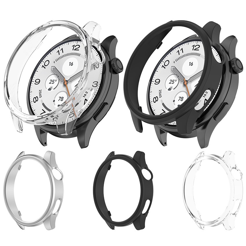Semi-Enclosed Cover Case PC Skeleton Bumper Scratch Resistant for Xiaomi Watch 5