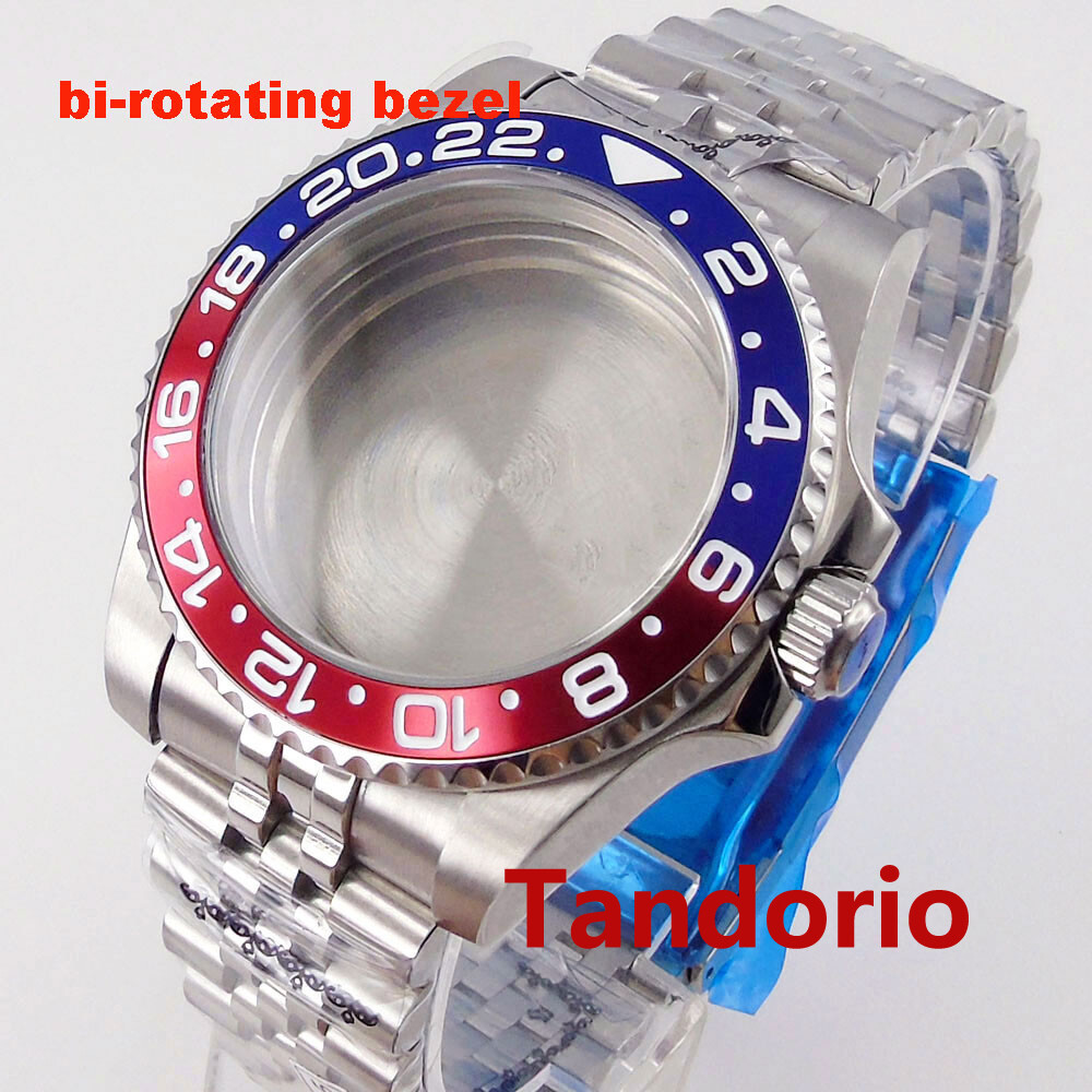 20ATM Diver Sapphire Glass 40mm Watch Case Bidirectionally Bezel Fit NH35 PT5000