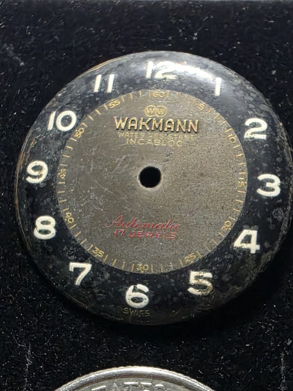 Vtg Wakmann water resistant swiss Watch Dial 25.60mm (V21)