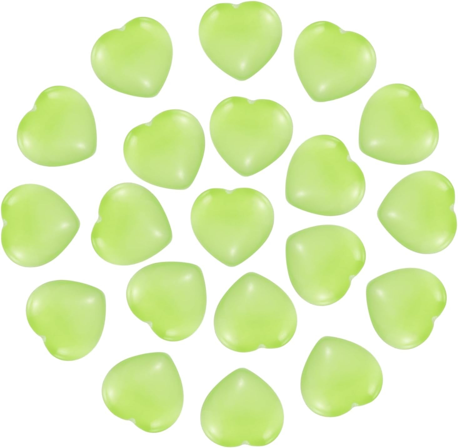20Pcs Natural Heart Shaped Crystal Stone, 0.6 Inch 5/16″ Thick Mini Polished Lov