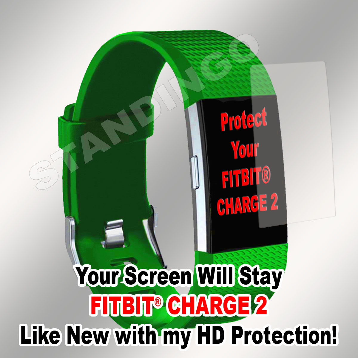 Fitbit Charge 2 HD Clear Screen protector anti scratch set of 2