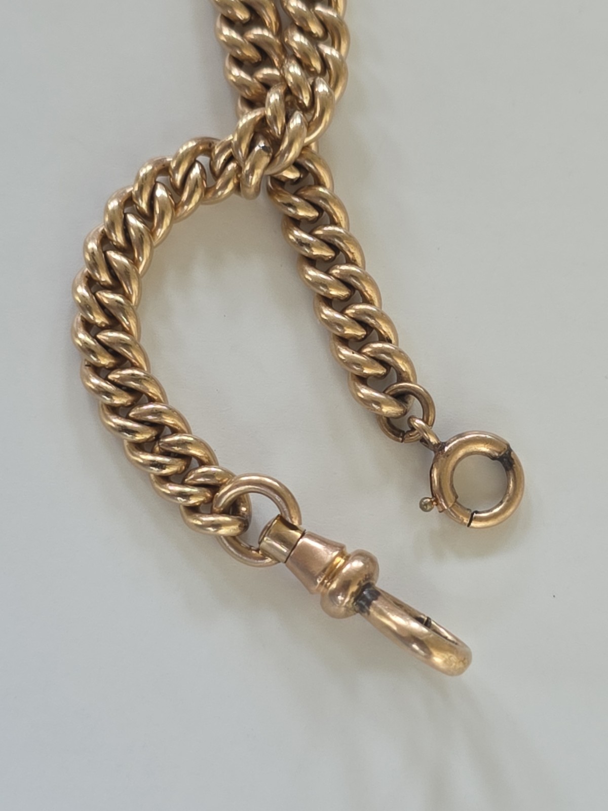 13.25 INCH POCKET WATCH CHAIN SIMMONS MARKED ON CLASP 19.83 Grams