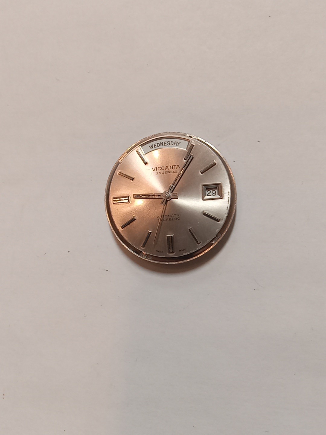 Viccanta Automatic 25 Jewels Calendar D+D Swiss Mens Watch Movement