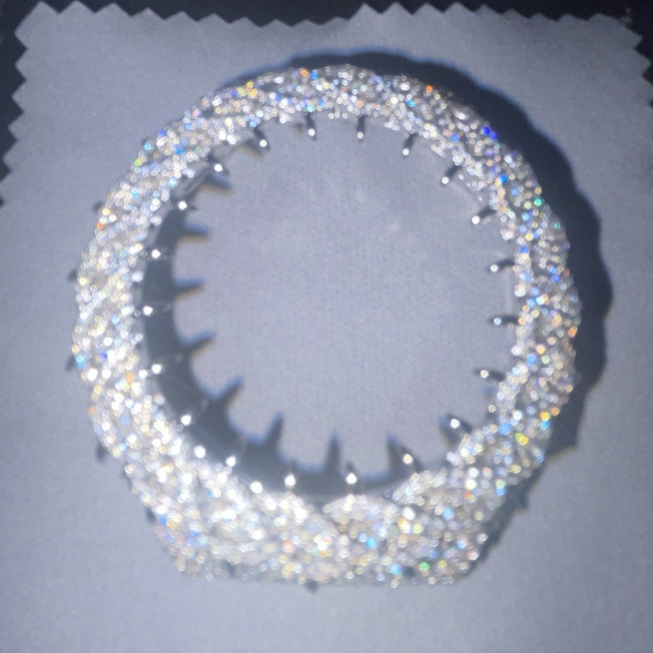 Silver-Tone VVS Moissanite Bezel For Gshock GA2100
