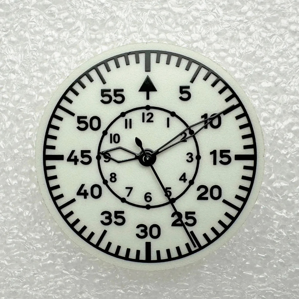 28.5mm Watch Dial Green Luminous Pilot Face For NH35 NH36 Movement Mod Parts