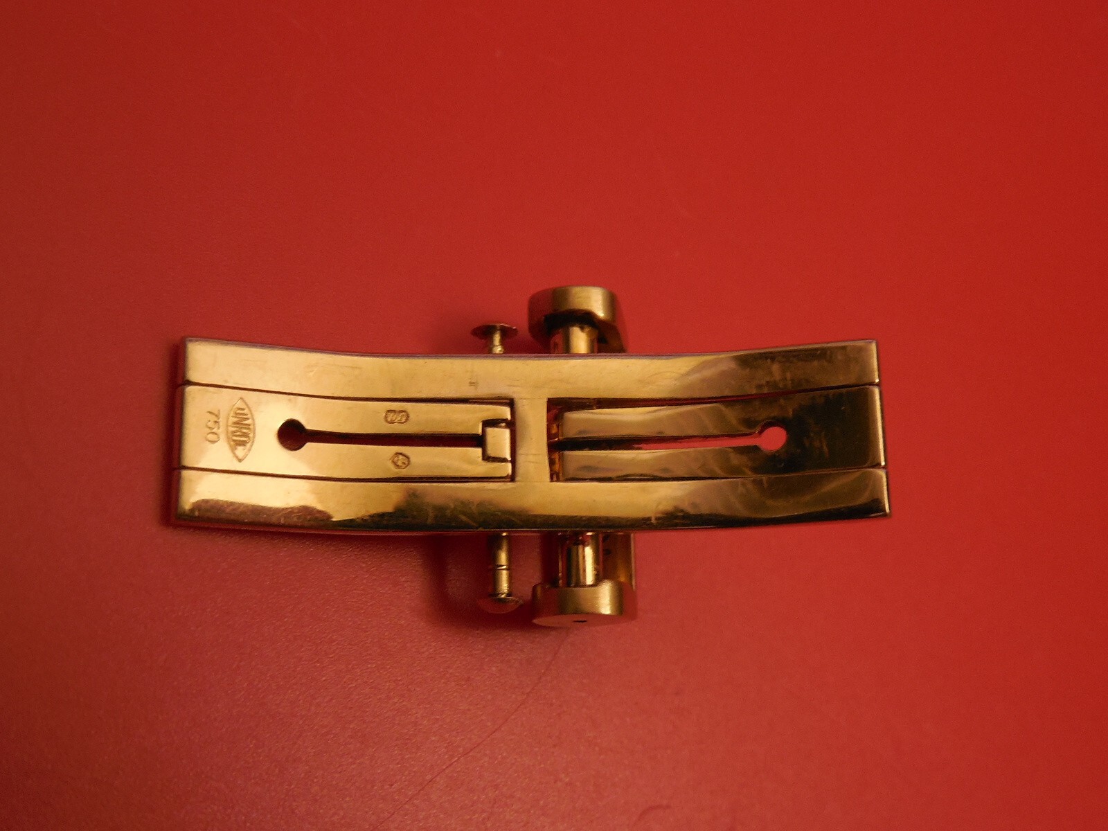 BVLGARI SOLID 18K GOLD 16MM / 20MM DEPLOYMENT CLASP BUCKLE STRAP BAND BRACELET