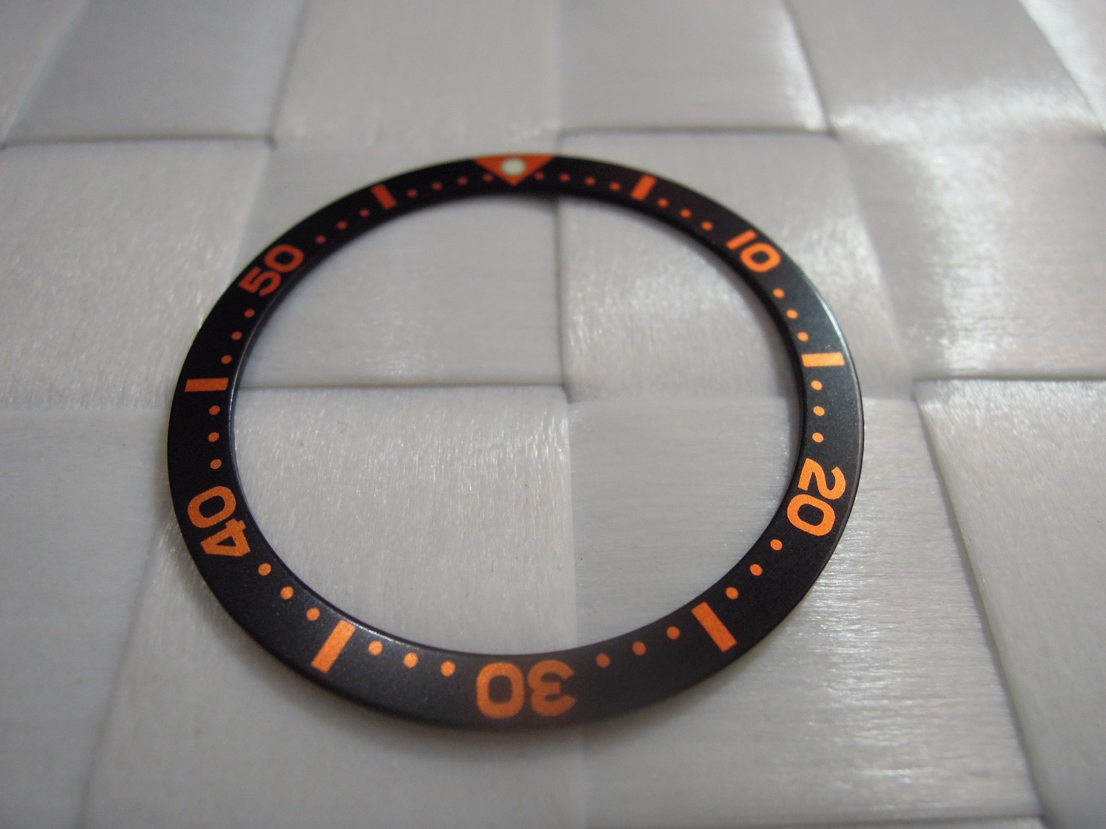 NEW BLACK/ORANGE BEZEL INSERT 38MM LARGE DIVERS SKX007 /7002-7001 /6309-7040