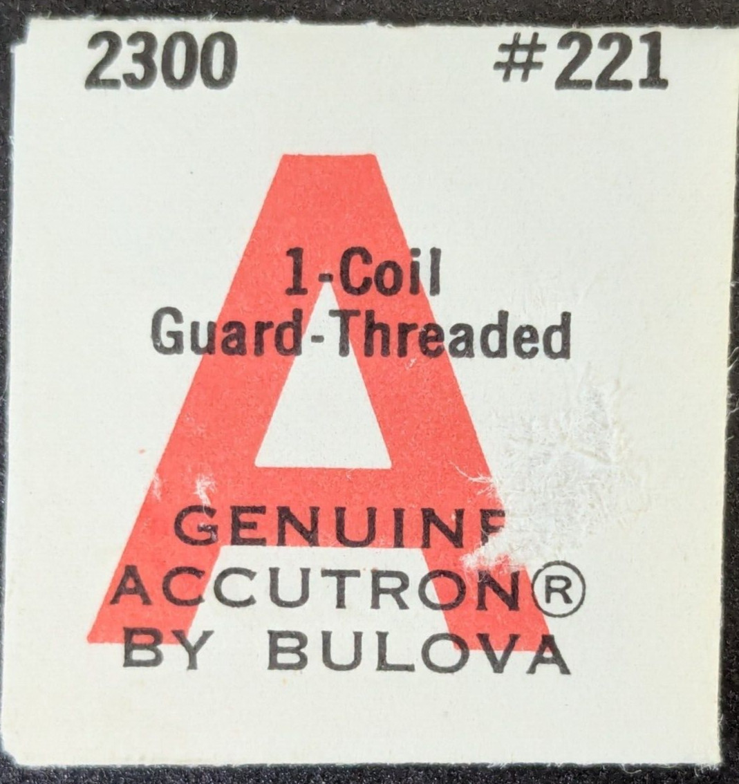 NOS Genuine Original Bulova Accutron 2300 Part #221 – Coil Guard Threaded