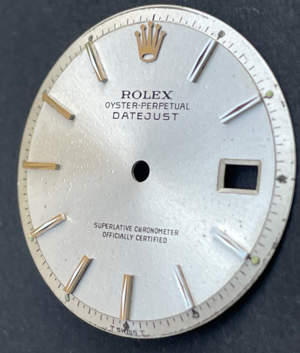 Vintage Rolex Oyster Perpertual Datejust Watch Dial For 36mm Case 1601 1603 1600