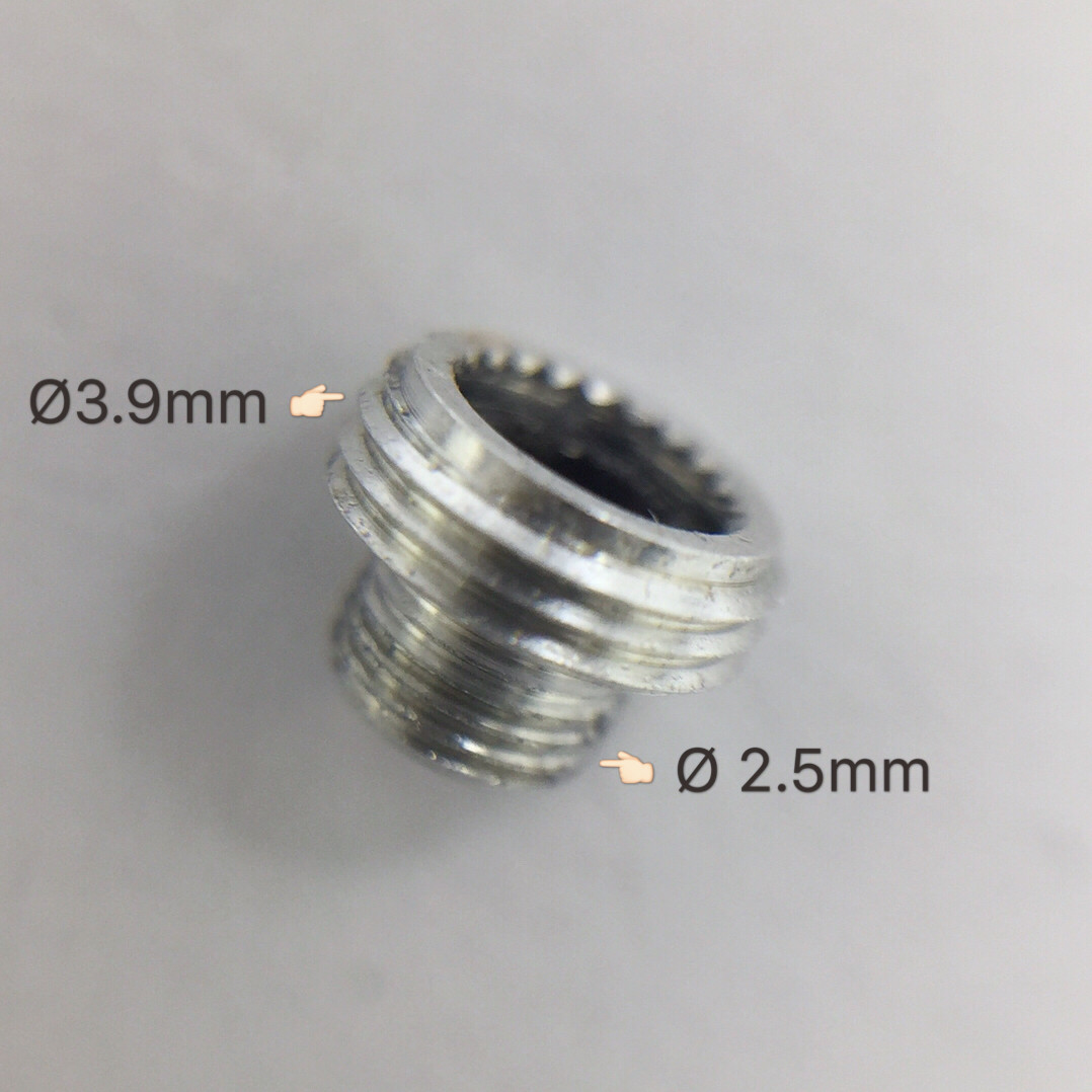 Case Crown Tube with Gasket for Rolex 5.3mm crown, 6694 Oysterdate 6424, 6444