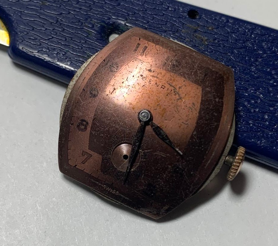 1940s Benrus Watch Co Gts Model BB3 15 Jewels Swiss Movement ROSE Dial & Hands!