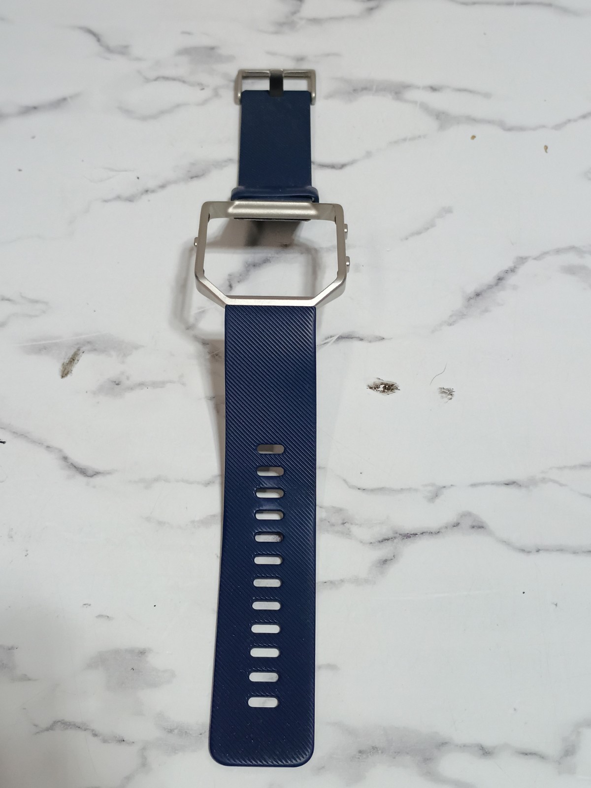 Blue FITBIT BLAZE WRISTBAND STRAP + FRAME Silver – Ex. Condition Replacement