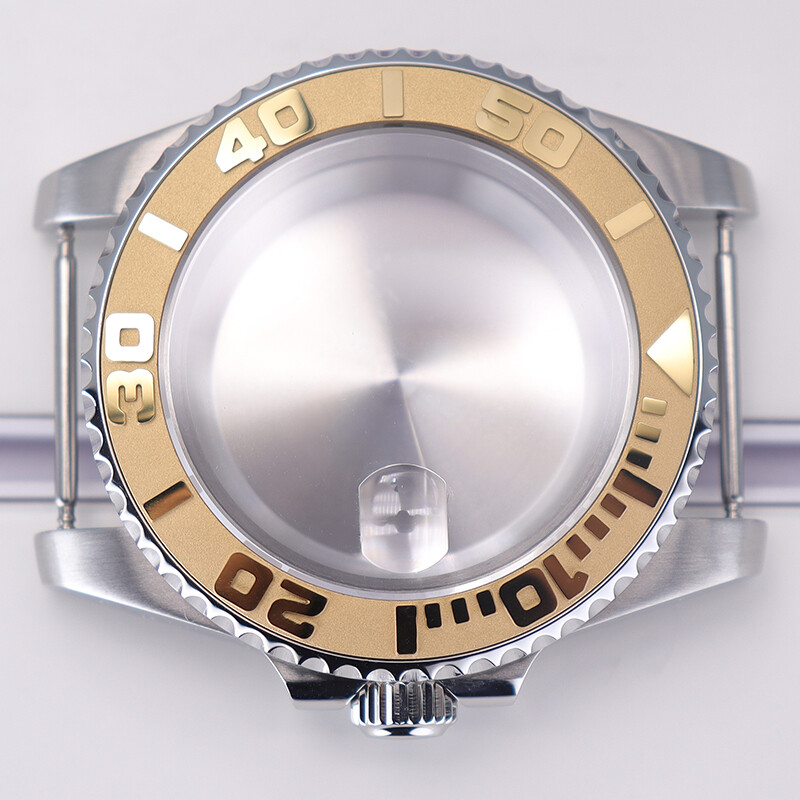 40mm Watch Case protruding Ceramic Ring Sapphire Glass Exhibition back For NH35