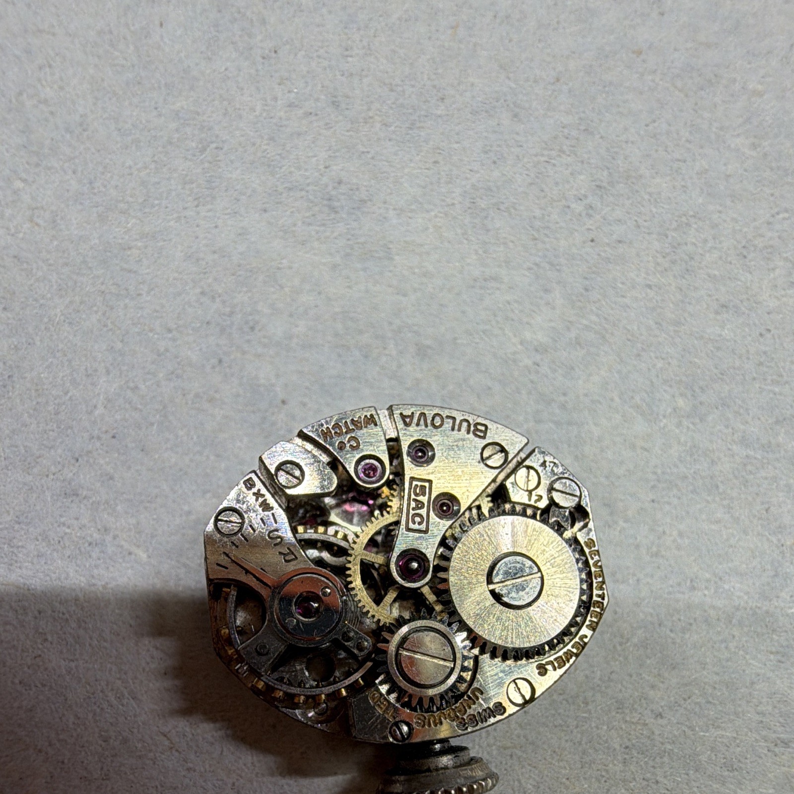 Bulova 5AC Mechanical Manual Wind Watch Movement Metal MPN 5AC