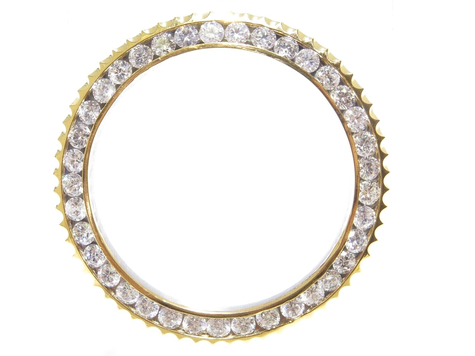 Rolex 40mm SS 3.00ct White Diamond Channel Set Bezel ( Fits Sport Models )