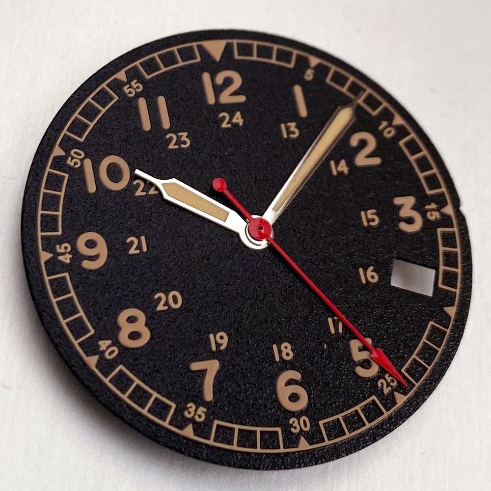 New 29mm Frosted Particles Arabic numerals Sterile NH35 Watch Dial Face Set Lume