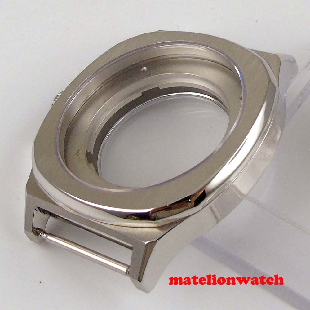 Square 44mm Watch Case Parts Fit For Miyota 8215 821A DG 2813 Sapphire Glass