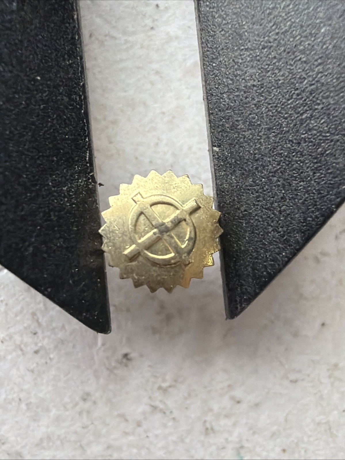 AT84 4.4mm Vintage Zodiac Goldtone Watch Crown In Excellent Condition Sold As Is