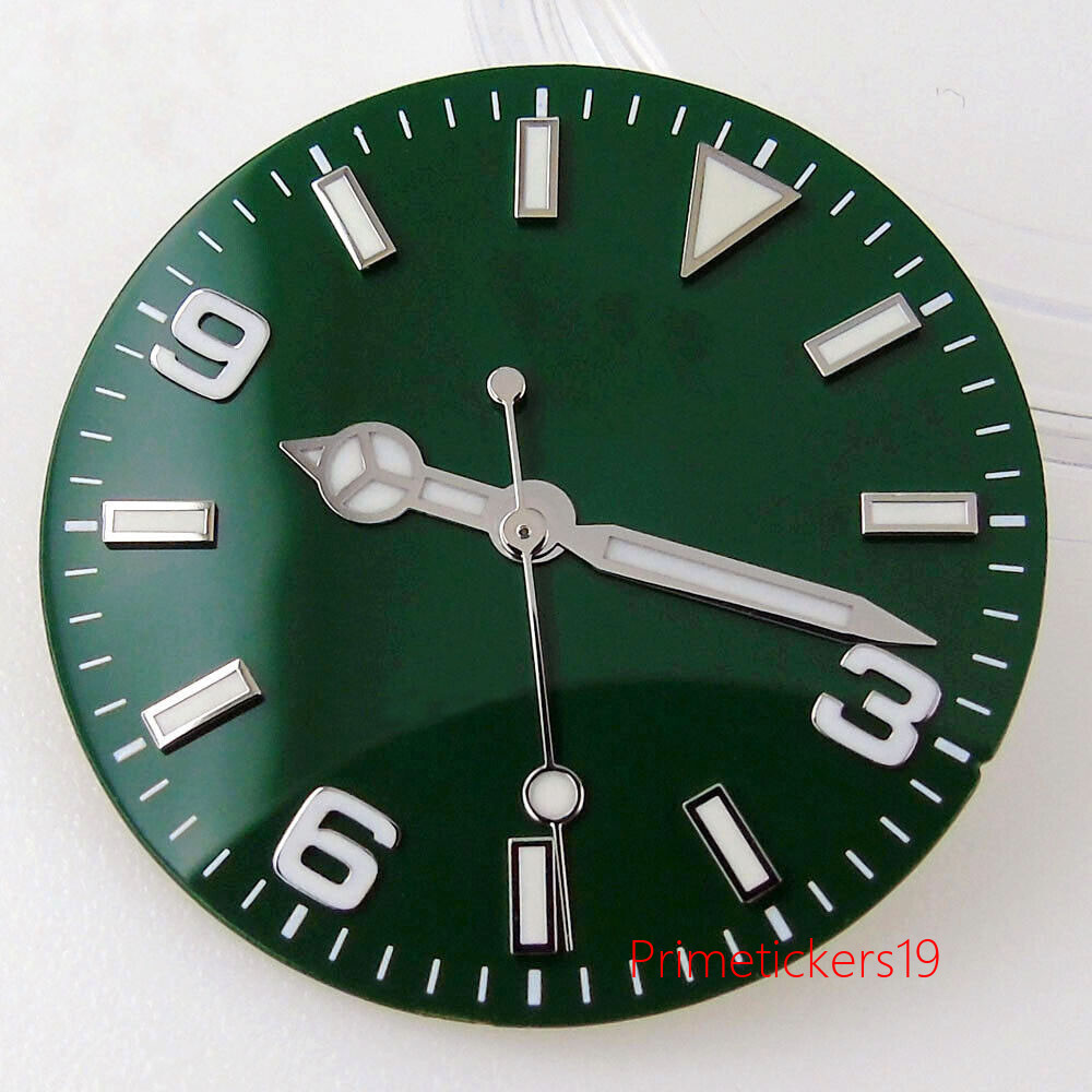 29mm Green Lume Watch Dial Fit NH35 NH36 MIYOTA 82 Series MINGZHU2813 ETA2836