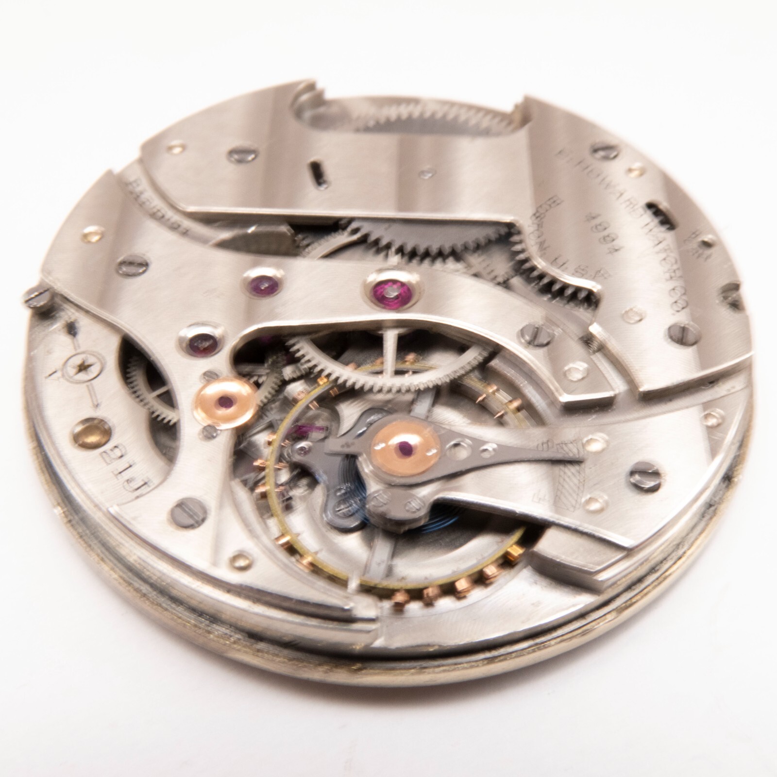 Scarce E. Howard Series 14 10-Size 21-Jewel Antique Pocket Watch Movement, Runs