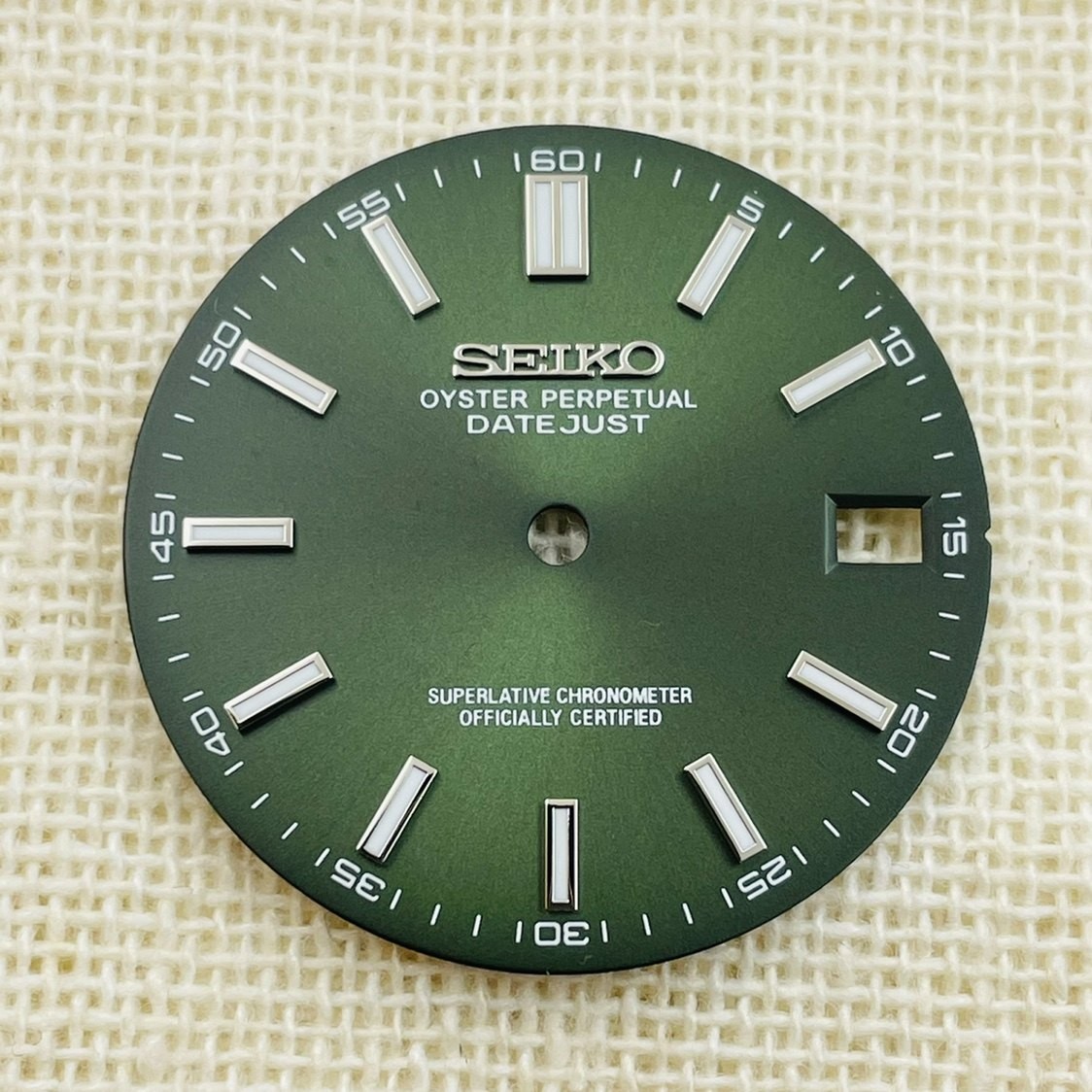 28.5mm Watch Dial Blue Green Luminous For Seiko NH35 NH36 Movement Diary Dials