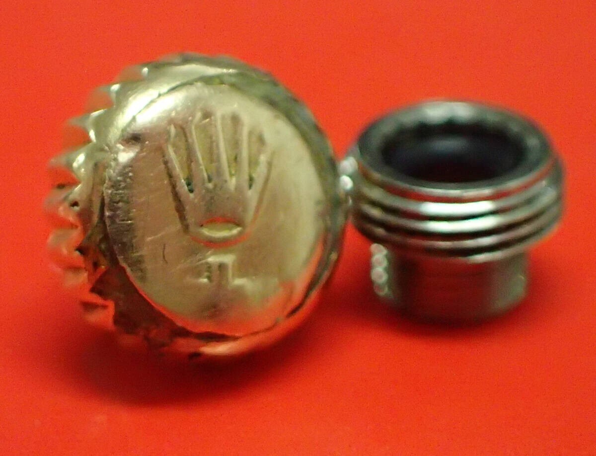 ROLEX Original 600-8+ Gold Crown & Tube 6mm Datejust – FOR PARTS/REPAIR