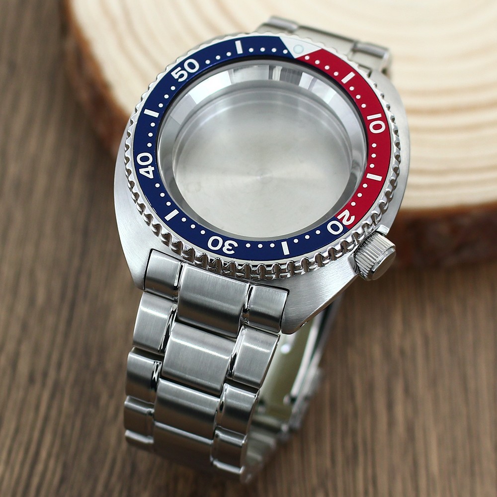 Modify Seiko Turtle Mod 45mm Watch Case Bracelet Sapphire Steel For NH34 35 NH36
