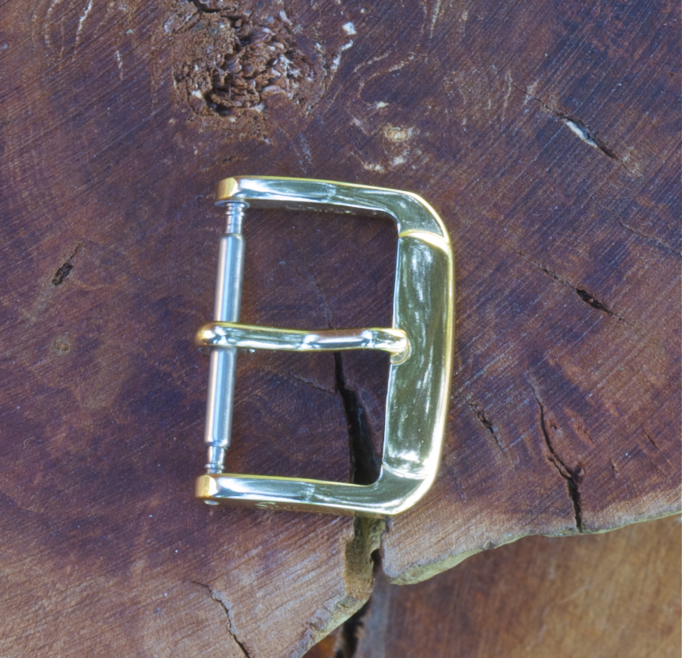 Gold-plated Art Deco detail 16mm opening watch buckle for vintage dress watch