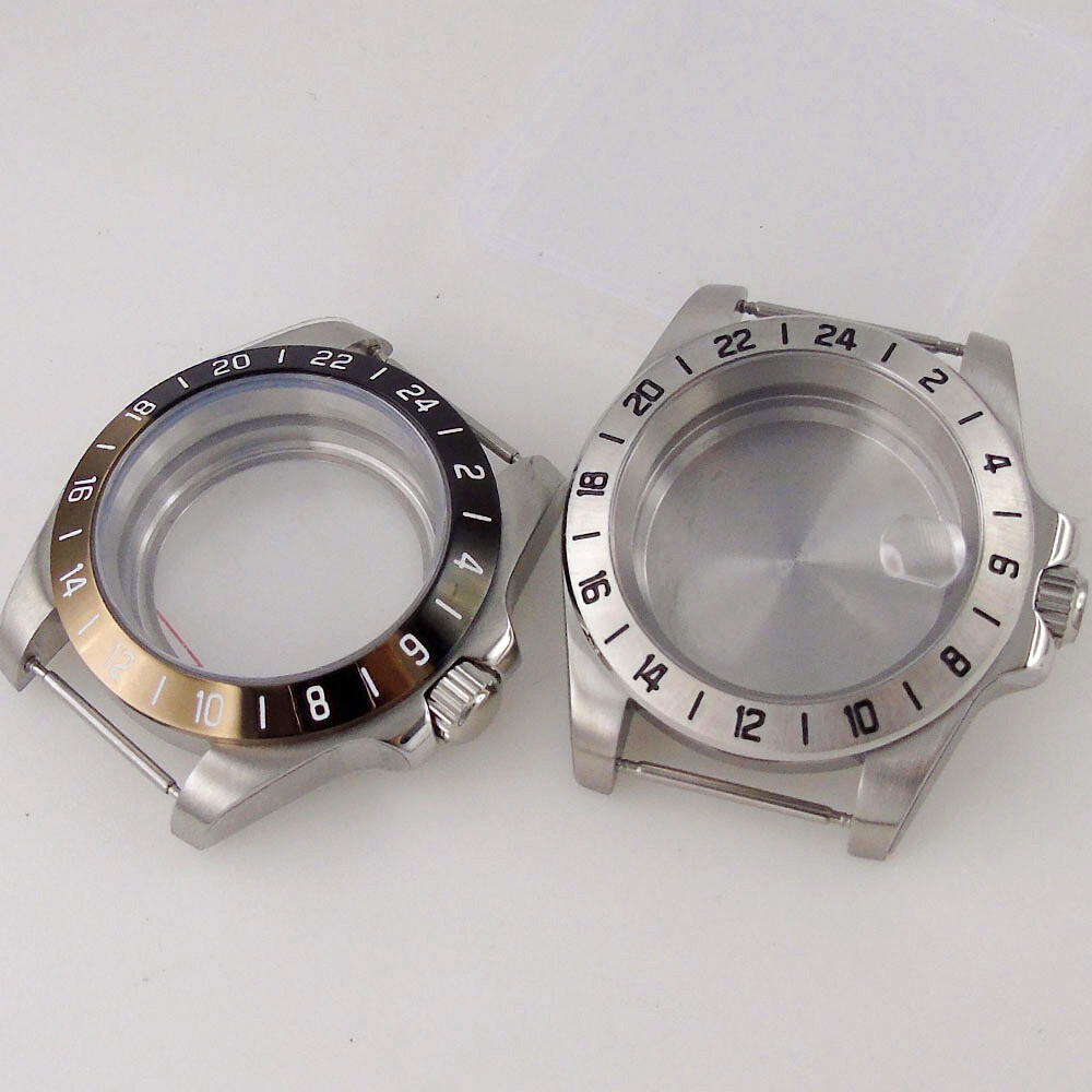 39mm Sapphire Glass 24 Hours Bezel Watch Case Fit NH34A NH35A NH36 Miyota PT5000