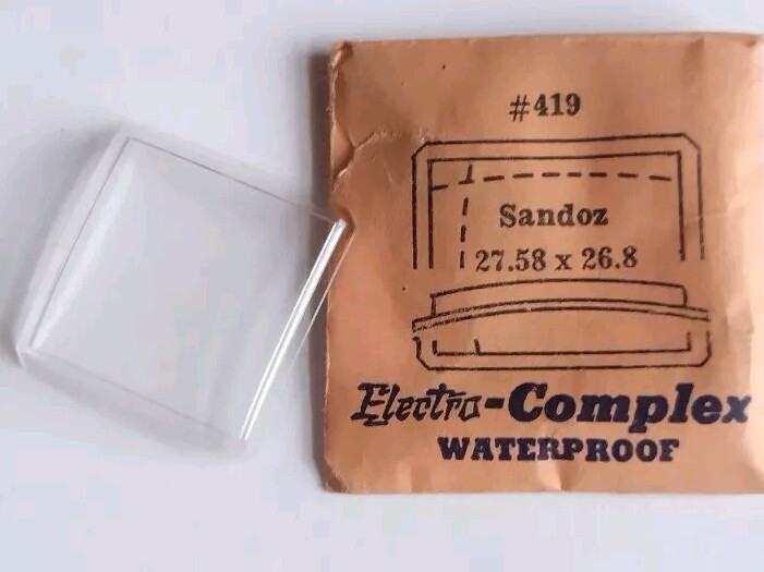 Wristwatch Crystal for Sandoz # 419 by Electro Complex USA Waterproof