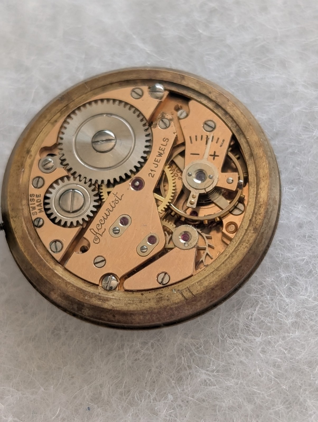 Vintage AS 1002/984 21J Mechanical Watch Movement (Runs)