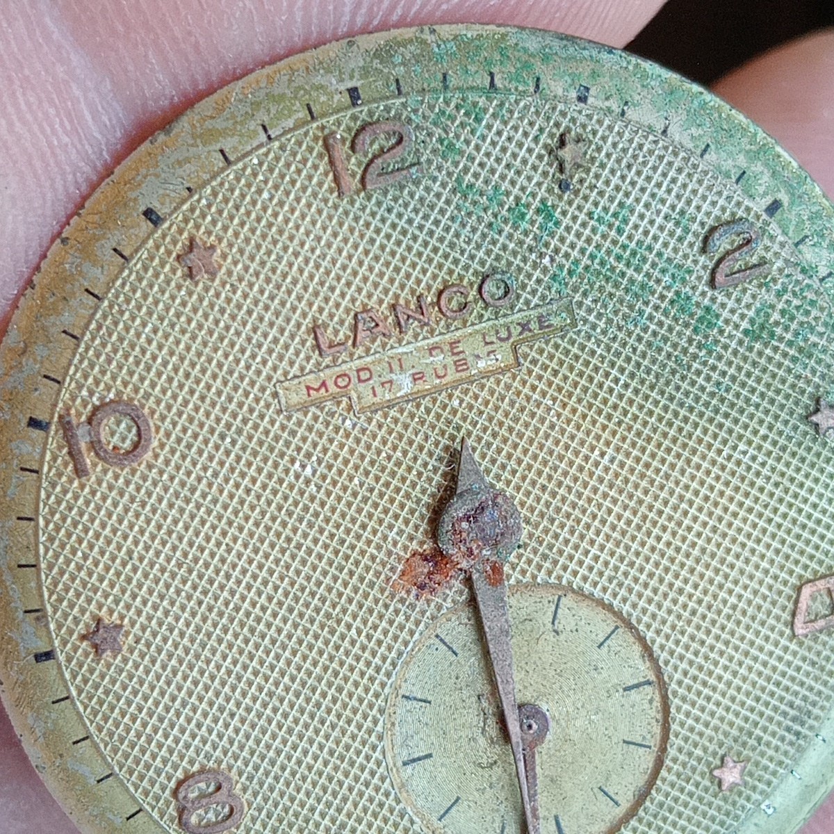 Lanco 1222 Mod. 11 Watch Movement parts. Vintage For Spare Part Bil. OK