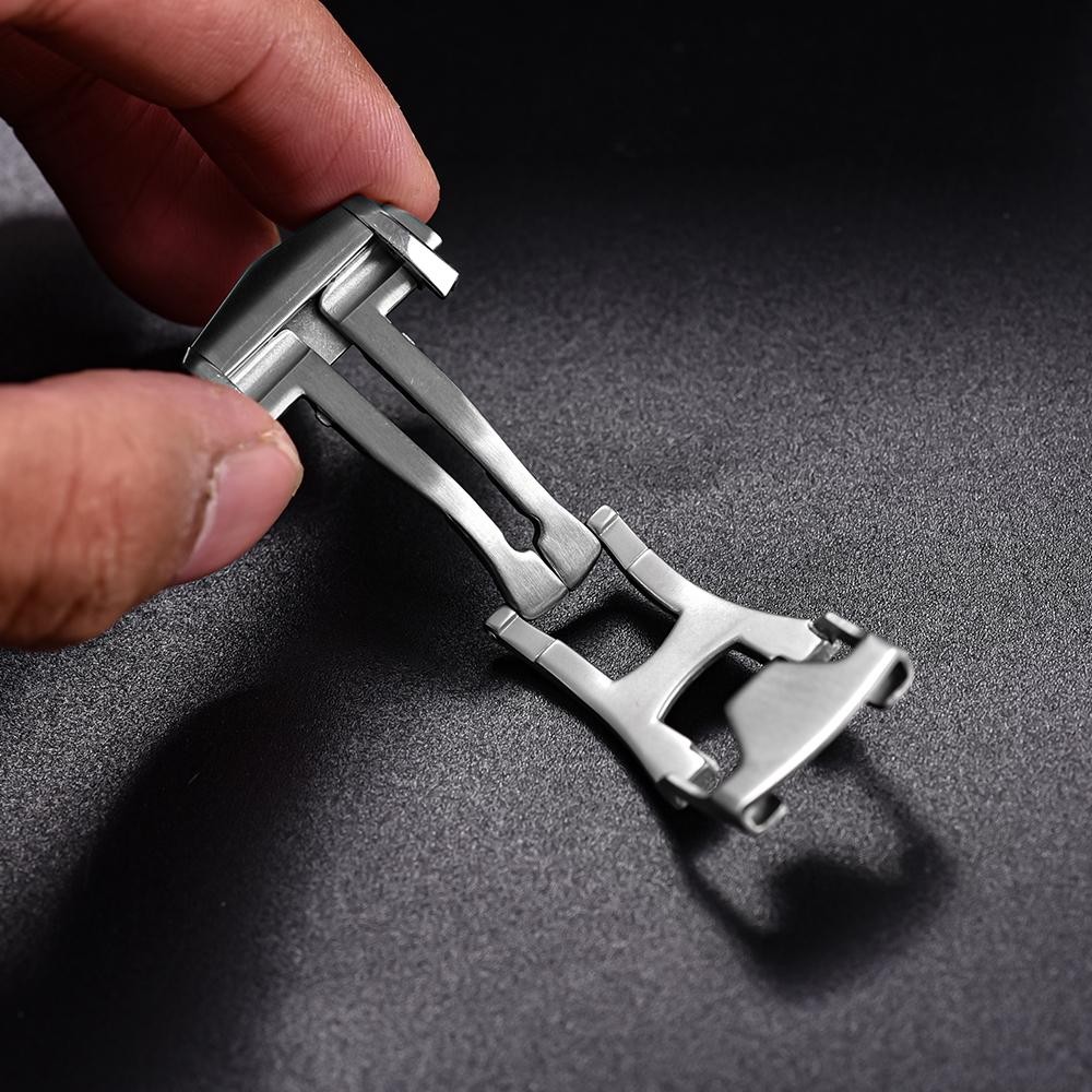 Metal Folding Buckle 18 20 22mm Stainless Steel Brushed Clasp for Omega Watch