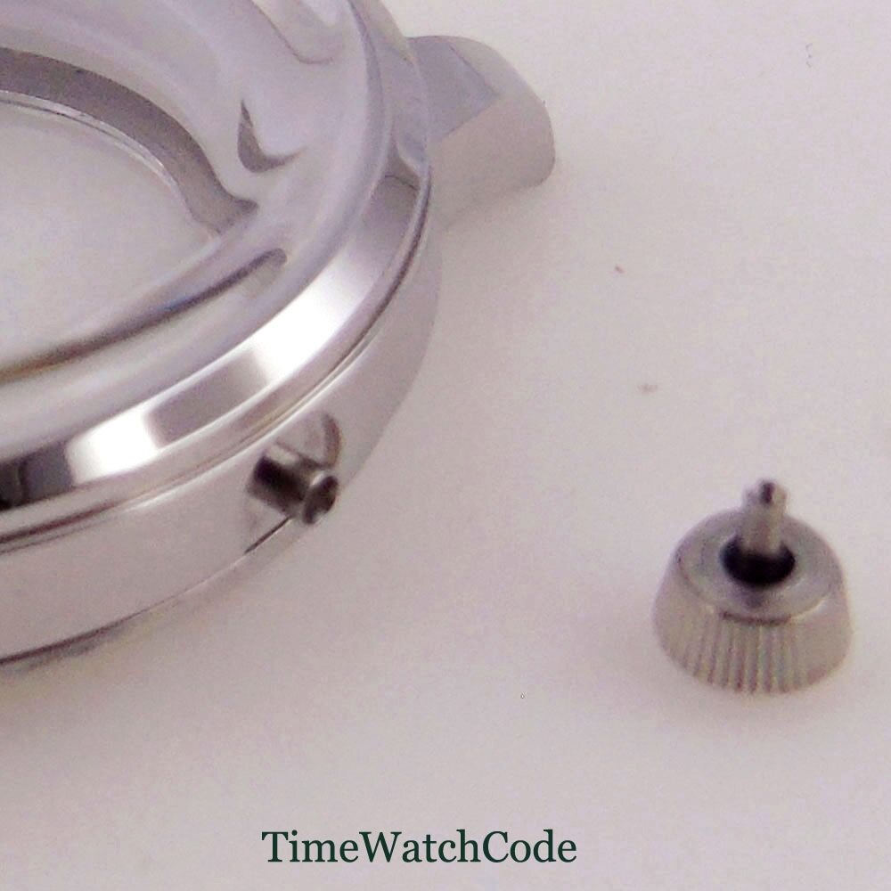 40mm Sapphire Crystal Watch Case Fits NH35 NH36 NH38 Movement Pull-push Crown