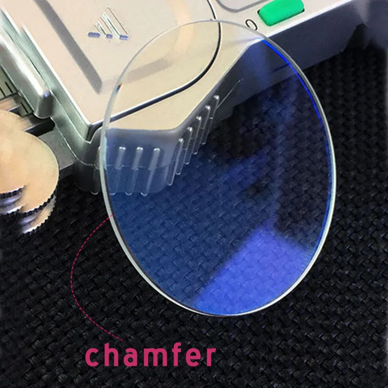 Flat 1.2mm Blue AR Coated Watch Crystal Diameter 28 to 38.5mm Round Mineral Lens