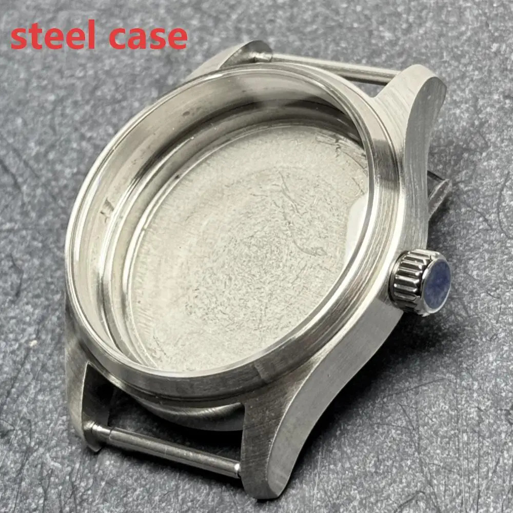 T2 Titanium/Steel Pilot Diving Watch Case for NH34 NH35 NH38 NH70 PT/ETA AR Sapp