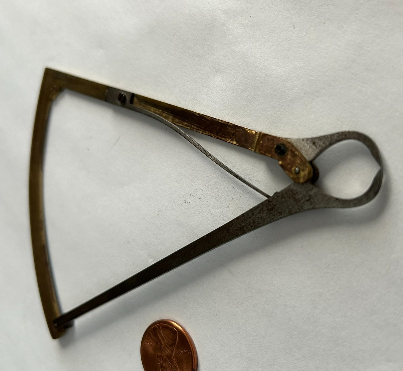 VINTAGE METAL BRASS CALIPER GERMANY WATCHMAKER JEWELER TOOL